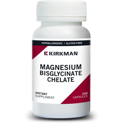 Kirkman Labs Magnesium Bisglycinate Chelate, 250 veg capsules, front of bottle