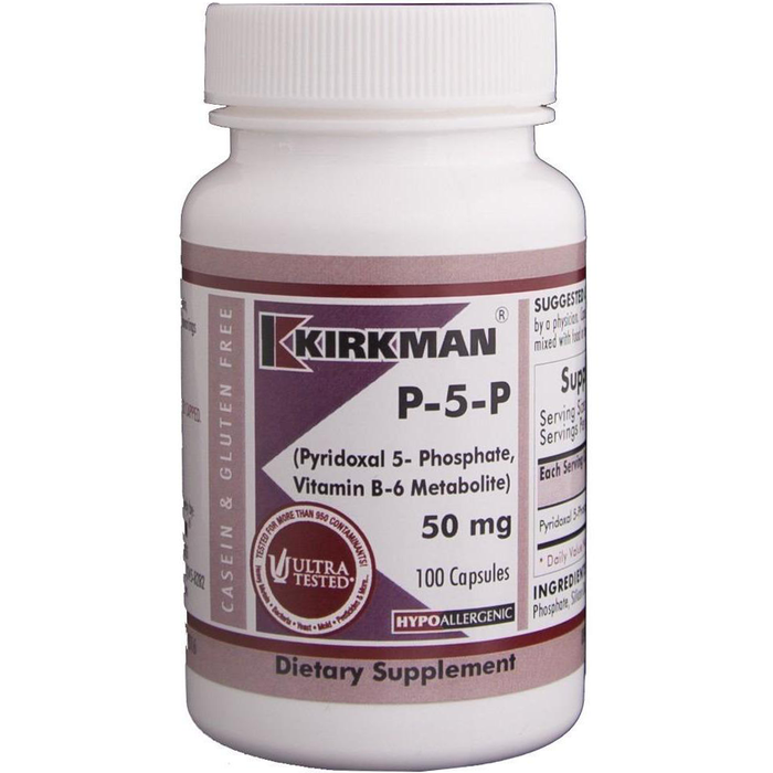 Kirkman Labs P-5-P 50 mg, 100 capsules, front of bottle