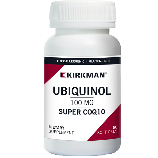 Kirkman Labs Ubiquinol 100 mg Super CoQ10, 60 softgels, front of bottle