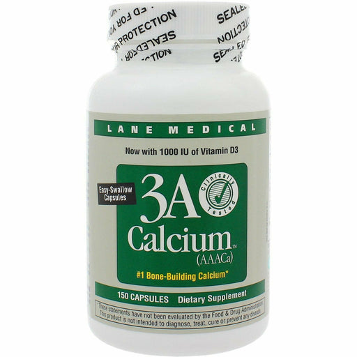 LaneInnovative 3A Calcium AAACa, 150 capsules, front of bottle