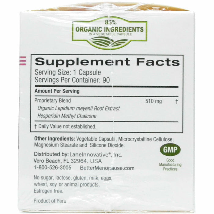 LaneInnovative Warmi 90 veg capsules supplement facts label
