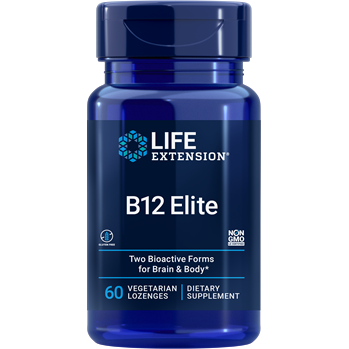 Life Extension B12 Elite 1000 mcg, 60 lozenges, front of bottle