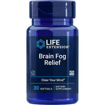 Life Extension Brain Fog Relief, 30 softgels, front of bottle