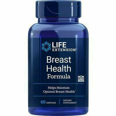 Life Extension Breast Health Formula, 60 vegetarian capsules, front of bottle
