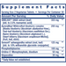 Life Extension Cognitex Elite 60 vegetarian tablets supplement facts label