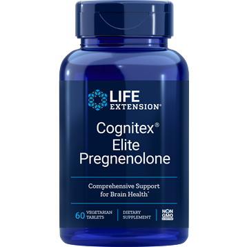Life Extension Cognitex Elite Pregnenolone, 60 vegetarian tablets, front of bottle
