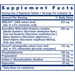 Life Extension Cognitex Elite Pregnenolone 60 vegetarian tablets supplement facts label