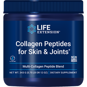 Life Extension Collagen Peptides for Skin and Joints, 343 g, front of jar