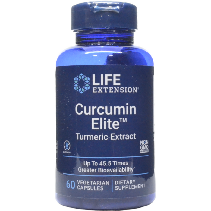 Life Extension Curcumin Elite 400 mg, 60 vegetarian capsules, front of bottle