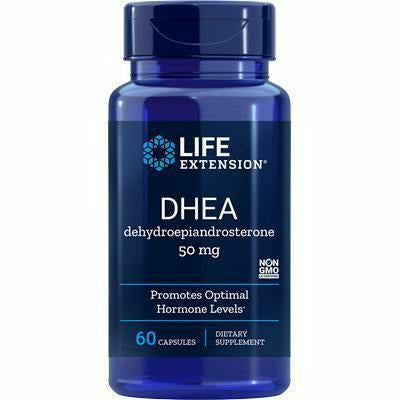 Life Extension DHEA 50 mg, 60 capsules, front of bottle