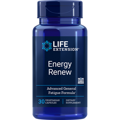 Life Extension Energy Renew, 30 vegetarian capsules, front of bottle