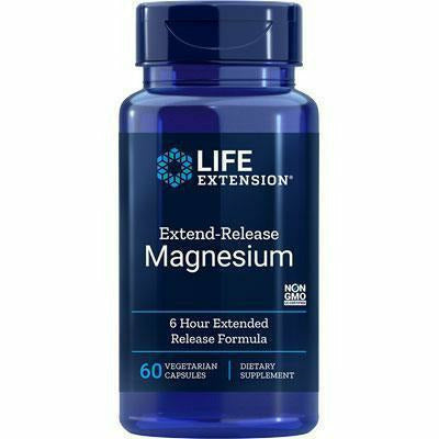 Life Extension Extend-Release Magnesium 250 mg, 60 vegetarian capsules, front of bottle