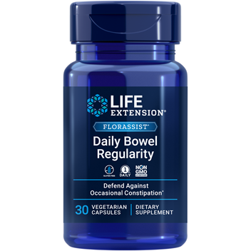Life Extension FLORASSIST Daily Bowel Regularity, 30 capsules, front of bottle