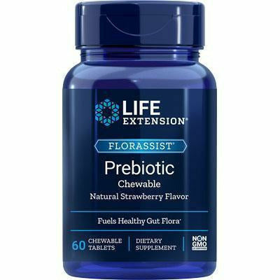 Life Extension FLORASSIST Prebiotic Chewable, 60 tablets, front of bottle