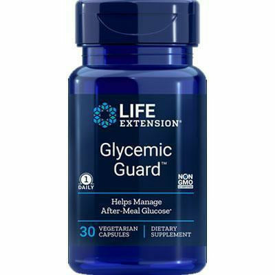 Life Extension Glycemic Guard, 30 vegetarian capsules, front of bottle