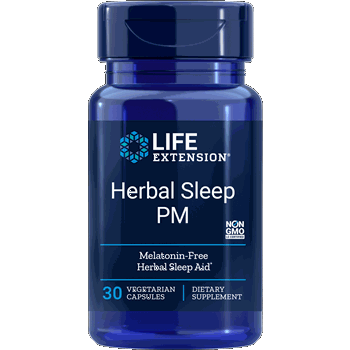Life Extension Herbal Sleep PM, 30 vegetarian capsules, front of bottle