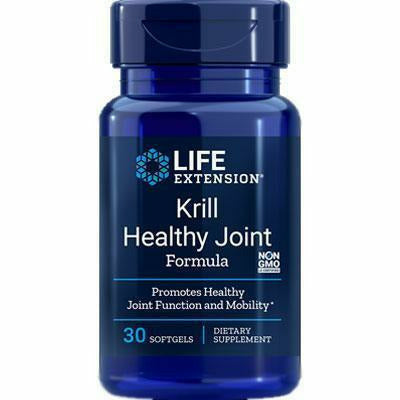 Life Extension Krill Healthy Joint Formula, 30 softgels, front of bottle