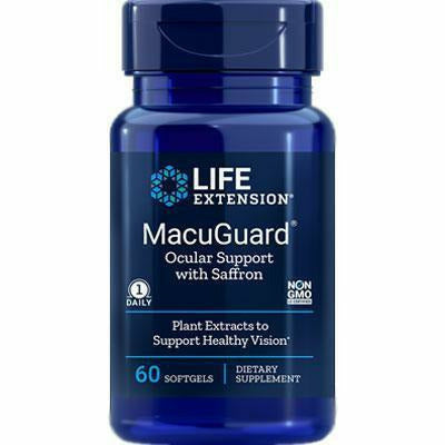 Life Extension MacuGuard Ocular Support, 60 softgels, front of bottle