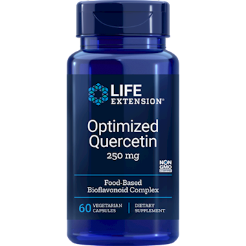 Life Extension Optimized Quercetin 250 mg, 60 vegetarian capsules, front of bottle