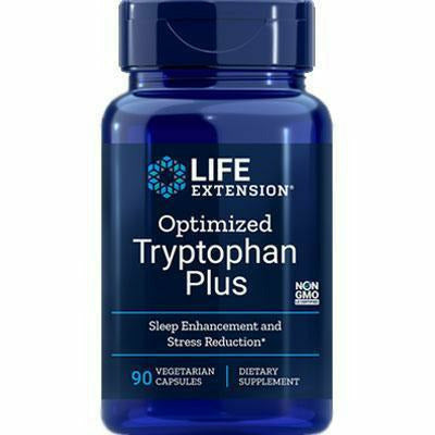 Life Extension Optimized Tryptophan Plus, 90 vegetarian capsules, front of bottle