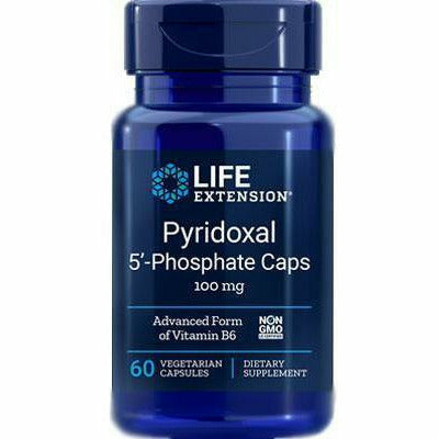 Life Extension Pyridoxal-5-Phosphate 100 mg, 60 vegetarian capsules, front of bottle