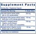Life Extension Quick Brain Nootropic 30 vegetarian capsules supplement facts label