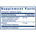 Life Extension Rest and Renew 30 capsules supplement facts label