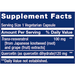 Life Extension Resveratrol 100 mg 60 vegetarian capsules supplement facts label