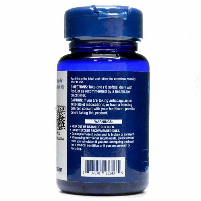 Life Extension Super K 90 softgels label information panel
