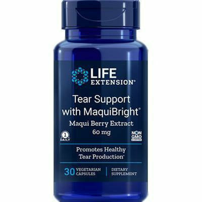 Life Extension Tear Support with MaquiBright, 30 vegetarian capsules, front of bottle