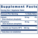 Life Extension Theanine XR Stress Relief 400 mg 30 tablets supplement facts label
