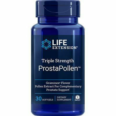 Life Extension Triple Strength ProstaPollen, 30 softgels, front of bottle