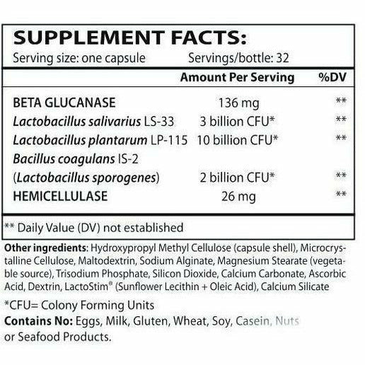Master Supplements TruFlora Bio-Cleansing Probiotic 32 capsules supplement facts label