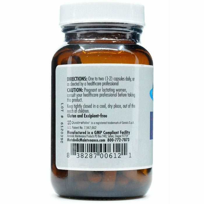 Metabolic Maintenance DIM Complex 60 veg capsules side label