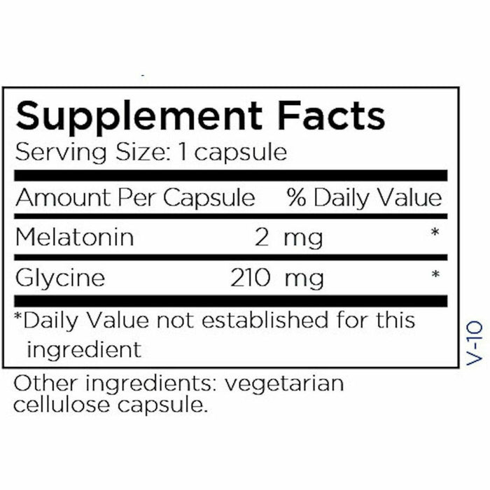 Metabolic Maintenance Melatonin 2 mg 180 capsules supplement facts label