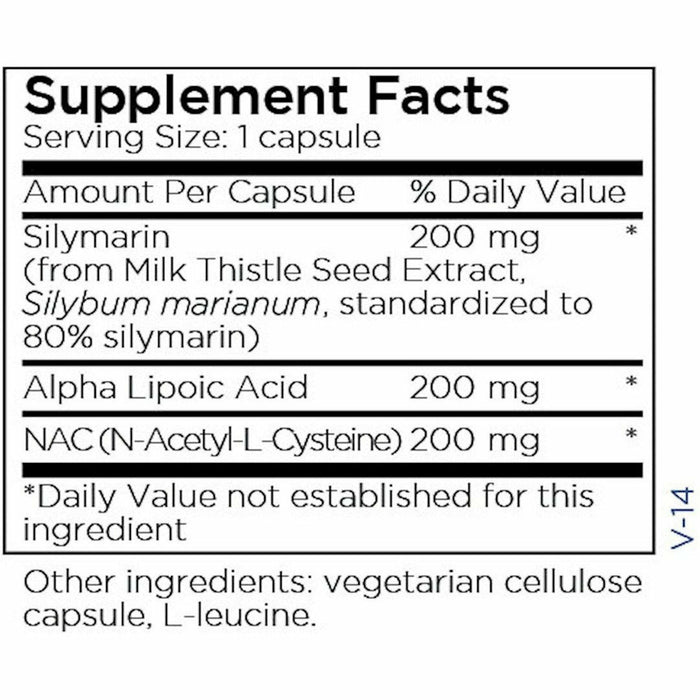 Metabolic Maintenance Metabolic Detox 60 capsules supplement facts label