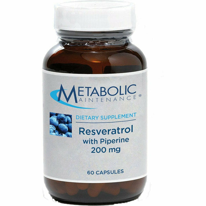 Metabolic Maintenance Resveratrol with Piperine, 60 capsules, front of bottle