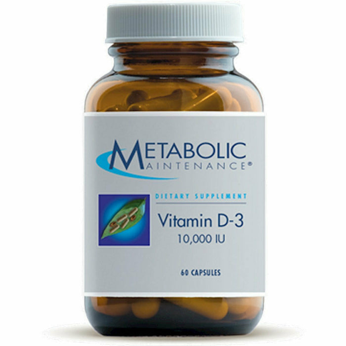 Metabolic Maintenance Vitamin D3 10000 IU, 60 veg capsules, front of bottle