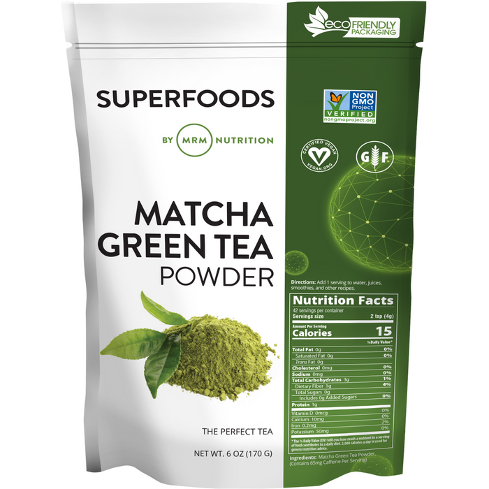 Metabolic Response Modifier Matcha Green Tea Powder, 6 oz, front of pouch