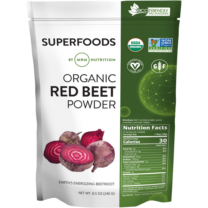 Metabolic Response Modifier Organic Red Beet Powder, 8.5 oz, front of pouch