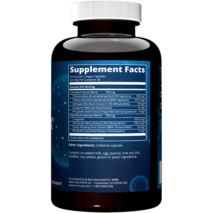 Metabolic Response Modifier TribuPlex 750 60 vegan capsules supplement facts label