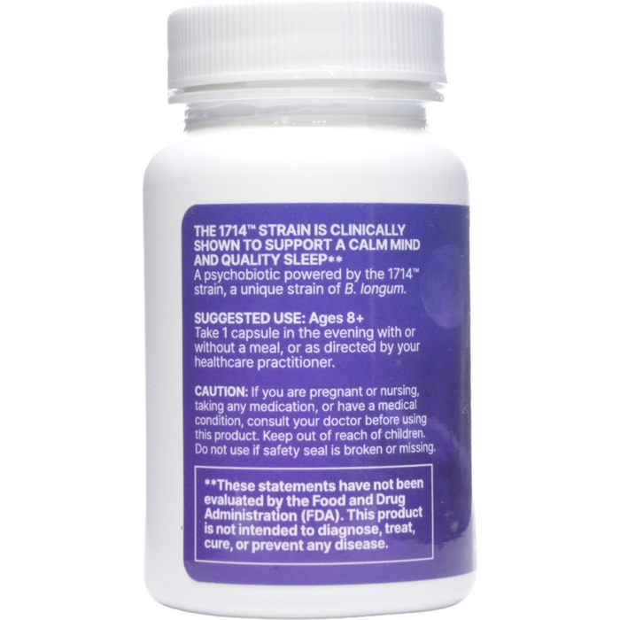 Microbiome Labs ZenBiome Sleep 30 capsules suggested use label