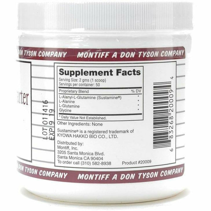 Montiff Amino Starter 100 g supplement facts label