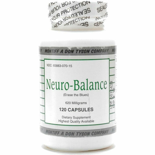 Montiff Neuro-Balance 620 mg, 120 capsules, front of bottle
