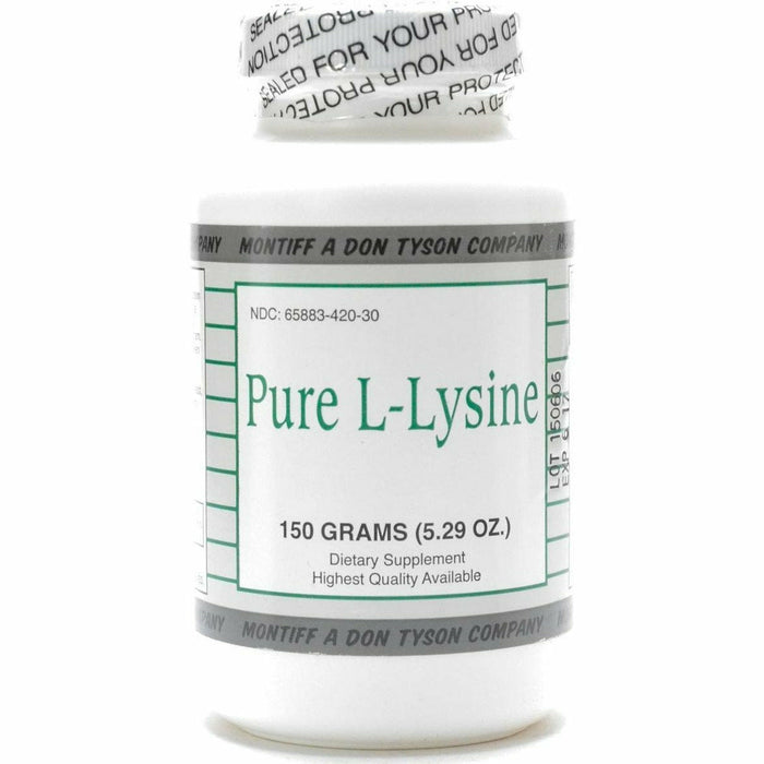 Montiff Pure L-Lysine Powder, 150 g, front of bottle