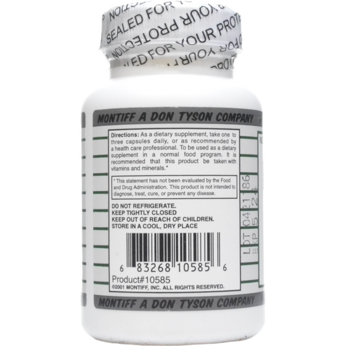 Montiff Pure L-Serine 500 mg 50 capsules suggested use label