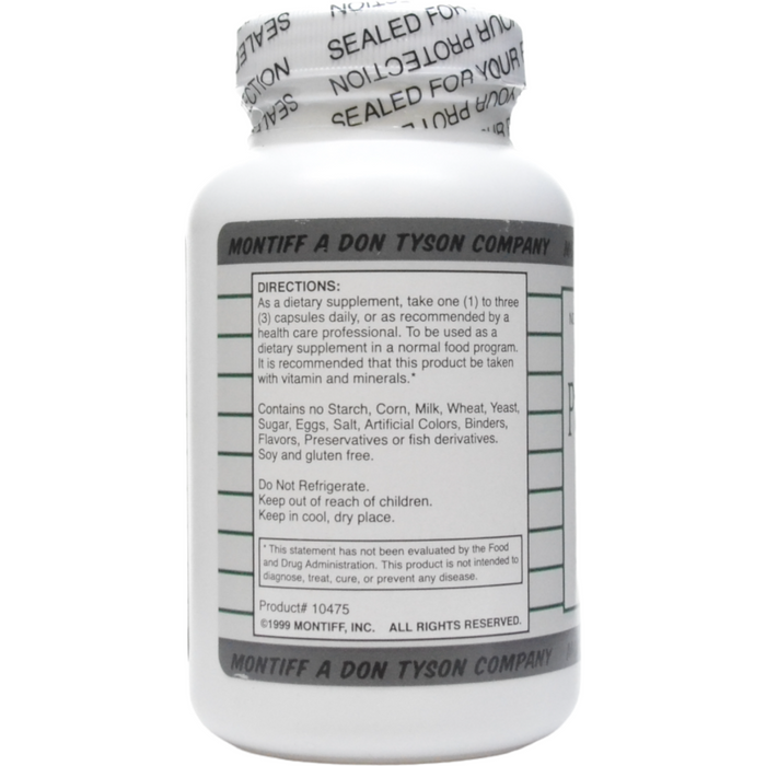 Montiff Pure L-Threonine 500 mg 100 capsules suggested use label