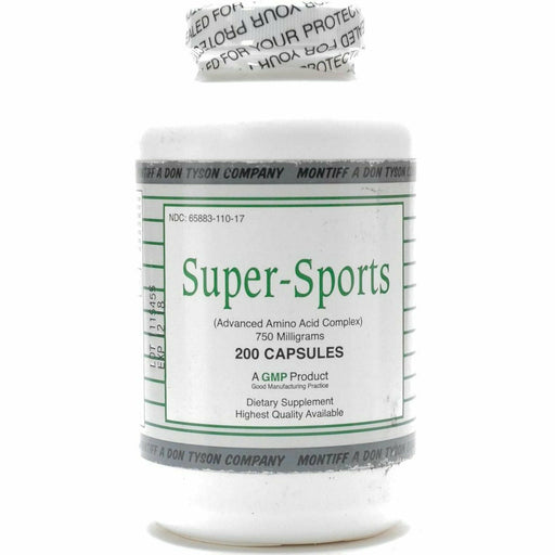 Montiff Super-Sports 750 mg, 200 capsules, front of bottle
