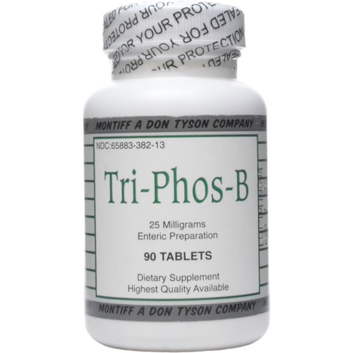 Montiff Tri-Phos-B 25 mg, 90 tablets, front of bottle