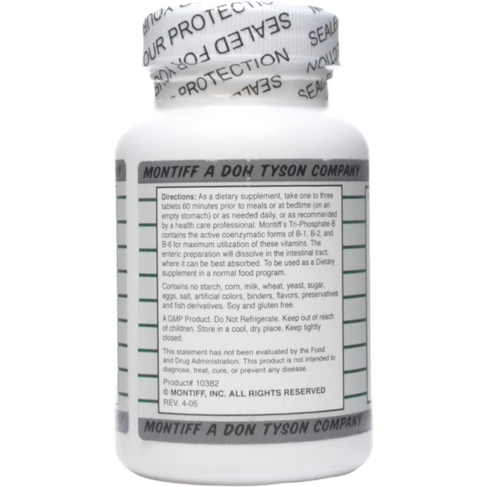 Montiff Tri-Phos-B 25 mg 90 tablets suggested use label
